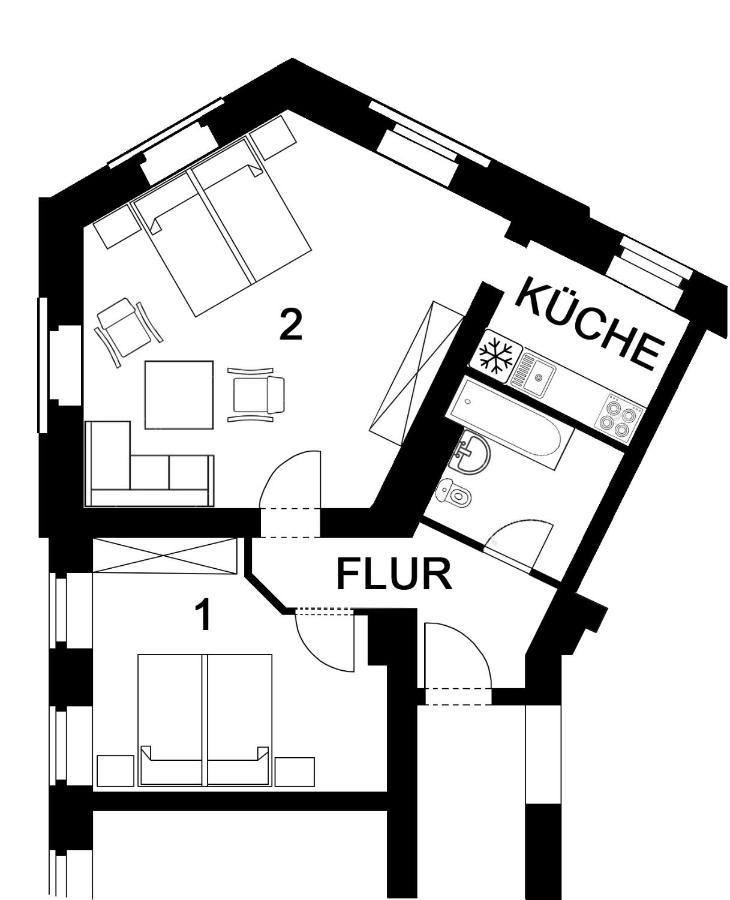 Apartment Eva Chemnitz Luaran gambar